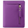 Favydov Compact Mini Purse with Zipper Pocket PU Leather Bifold