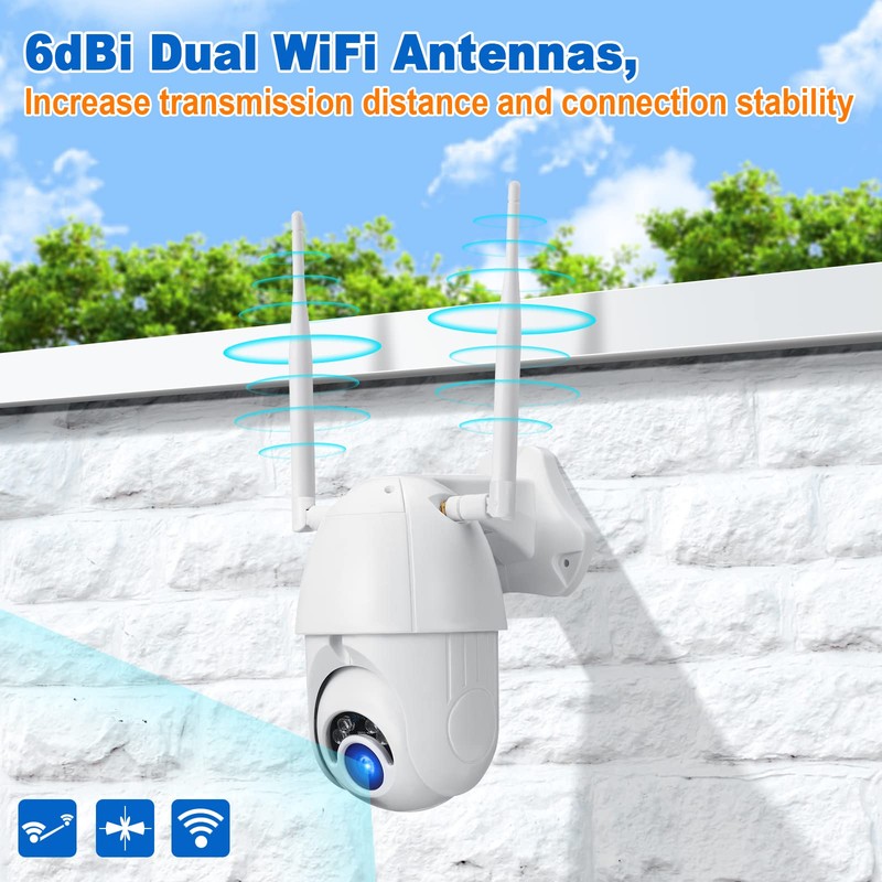 Eightwood 2.4GHz 5GHz 6dBi WiFi Antenna for Security Camera Surveillance