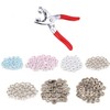 Trimming Shop 100pcs x 9.5mm Snap Poppers Fasteners - Coloured