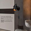 Wall Sconce Plug in Lamp Indoor Bedroom Bedside American Retro