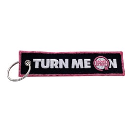 Unbranded Turn Me On Keychain Key Tag for Motorcycles, Bikes, Cars, Bags & Gifts (Pink)