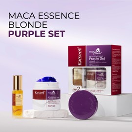 Karseell Purple Hair Mask, Argan Oil Blend, Blonde, Silver and Gray Hair, Brass Neutralizing Treatment 16.9 fl oz + 1.69 fl oz