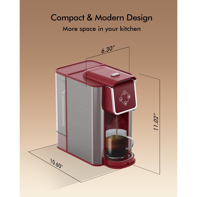 SIFENE KC101 3-in-1 Single Serve Coffee Maker, Compact & Portable,