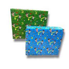 Makena Prints All Occasion Science, Technology, Enginerring, Math, Computer Science S.T.E.M Premium Wrapping Paper with Cut Lines on Reverse (30 inches by 16 feet; 40sq ft per roll) for Birthdays, Weddings, Bridal Showers, Baby Showers, and more (Blue)