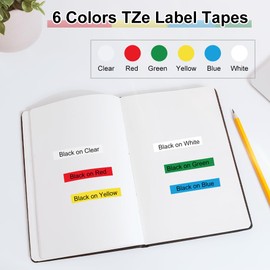 Labelwell Compatible with Brother P-touch tapes TZe-211 TZe-111 TZe-411 TZe-511 TZe-611 TZe-711 Label Tape 6 mm TZ Laminated Tape for Brother Ptouch H105 H107B 1000 H100LB E110 D210 D400 H100 0R D60 0