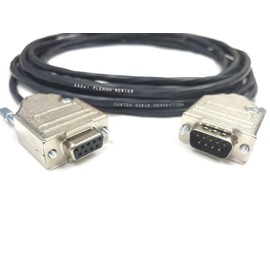 3 Foot DB9 Male to Female RS232 Plenum Extension Serial Cable - 22 AWG with Plenum Black Jacket - Made in The USA by Custom Cable Connection