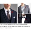Hansicod Men's Lapel Flower Handmade Boutonniere Pin for Suit (Red)