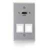 C2G/Cables to Go 60160 SG HDMI 2 Keystones Aluminum Wall
