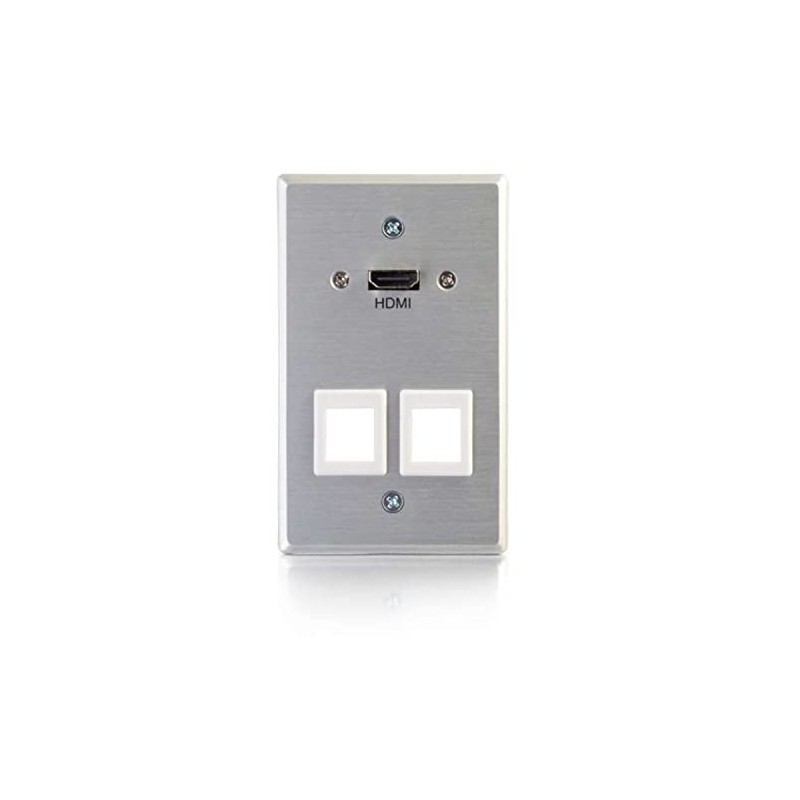 C2G/Cables to Go 60160 SG HDMI 2 Keystones Aluminum Wall
