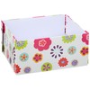 Zeller 17574 Cardboard Storage Box, Blue Stripes, Decorated, Approx. 33 x