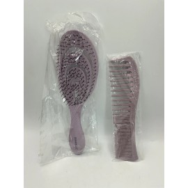 Keranique Anti-breakage Hair Brush & Detangling Comb Set **NEW**