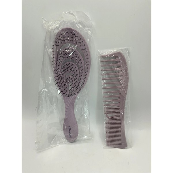 Keranique Anti-breakage Hair Brush & Detangling Comb Set **NEW**