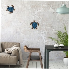 Zerodeko 1Pc Creative Iron Tortoise Pendant Indoor Wall Hanging Decoration for Home Unique Turtle Art for Living Room Bedroom Office Garden Decor