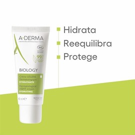 ADERMA, Biology Crema Hidratante Ligera Dermatológica, Para Piel Frágil Normal a Mixta, 40ml