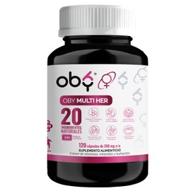 OBY Vitaminas para Mujer, 120 Capsulas  Colageno Hidrolizado, Biotina, Acido Folico y Vitaminas  Multivitaminico Mujer 20 Ingredientes Naturales (2...