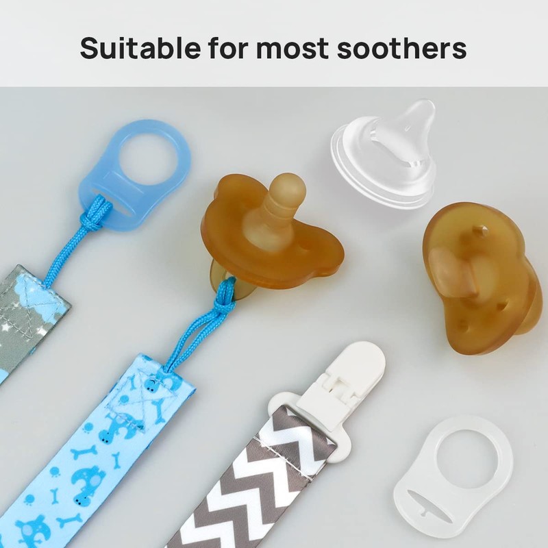 4 Pack Pacifier Clips for Boys Girls, Dummy Clips Baby