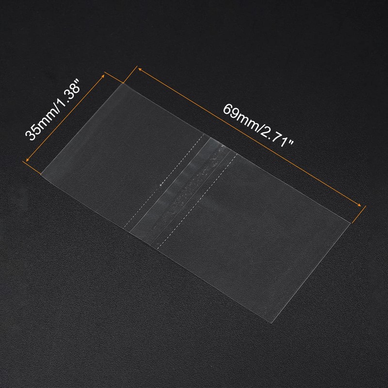 PATIKIL 250pcs 69x35mm Perforated Shrink Bands PVC Heat Shrink Wrap