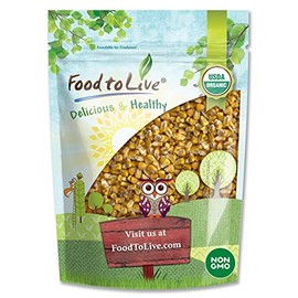 Organic Yellow Whole Corn, 1.5 Pounds - Non-GMO Maize, Cleaned and Dried Kernels, Vegan, Kosher, Bulk Cereal Grain, Good Source of B vitamins, Thiamin, and Folate