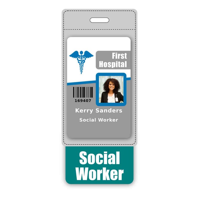 Social Worker Badge Buddy Vertical w/Height & Weight Conversion Charts
