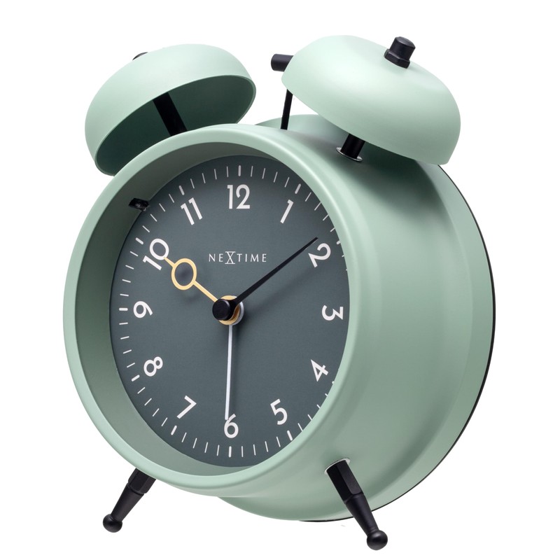 NEXTIME Golden Hour Table Clock, Alarm Clock, Stylish, Quiet, Bell,