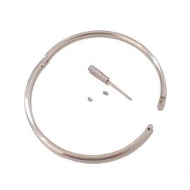 Cuffstore 6MM Petite Thin Satin Stainless Eternity Collar Locking Slave Collar 15"