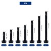 #14 x 1 Black Hex Washer Head Self Drilling Screws