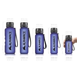 Alphapace leakproof Water Bottle, 350 Litre, BPA-Free Water Bottle for Sports, Cycling & Outdoor Activities, with Fruit Infuser.
