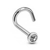 Autiga Nose Piercing Stud Nose Stud Nose Piercing Curved Zirconia