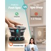 Puboo Electric Foot Bath Massager with Remote, 16 Motorized Massage
