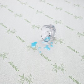 Small Double Waterproof Anti Allergy Bamboo Mattress Protector 122x190x35-40 cm Extra Deep Super Soft Noiseless Breathable Absorbent
