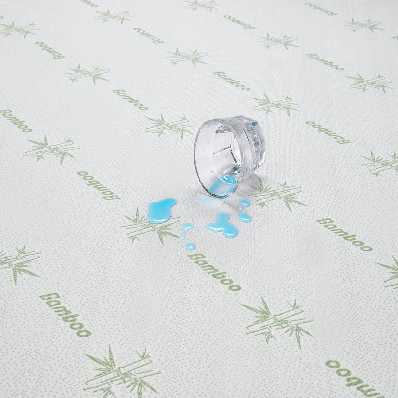 Small Double Waterproof Anti Allergy Bamboo Mattress Protector 122x190x35-40 cm