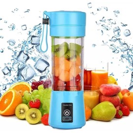 Cordless Personal Size Portable Blender - 380Ml Blender Smoothies and Shakes, BPA Free Traveling Juice Cup with Powerful Blending, Freshly Squeezed in Sports/Travel/Home (Blue)