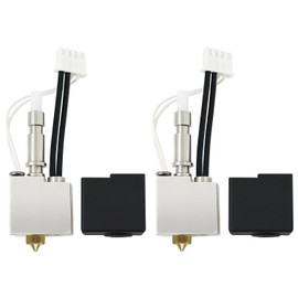 HysiPrui 2 Packs 3D Printer Kobra S1 Assembled Extruder Hotend Kit- Kobra S1 Combo Hot End/Printhead Replacement with 0.4mm and 0.6mm Nozzle, Thermistor, Heater Cartridge, Heatbreak and Heat Block