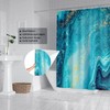 Domoku Marble Waterproof Shower Curtain with Hooks, Machine Washable Easy-Care