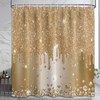Yieldeer Gold Shower Curtain Sparkle Shimmer Bling Sparkly Bathroom Decor