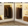 Polished Brass 1-5/16" Diameter Round Wardrobe Closet Rod with End