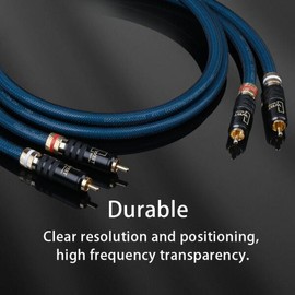 ATAudi 호환O 듀얼 Rca 케이블 G5 최고급 실버 도금 RCA 남성-남성 [03 2미터] ATAudi Compatible O Dual RCA Cable G5 Premium Silver Plated RCA Male-Male [03 2 Meters]