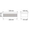 Flat Pleated Filter | 239 x 140 x 56 mm