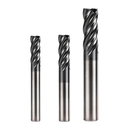 3pcs 4mm 6mm 8mm Carbide Square End Mill 4 Flutes for Stainless Steel