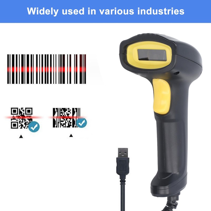 Barcode Scanner, 1D 2D QR Code Scanner, USB Wired Handheld