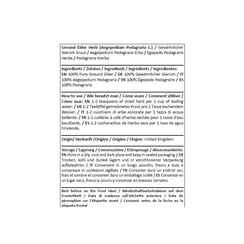 Herba Organica - Ground Elder Herb - Aegopodium Podagraria L