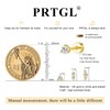 PRTGL Flat Back Earringg - 6pcs 14k Gold Plated Tiny