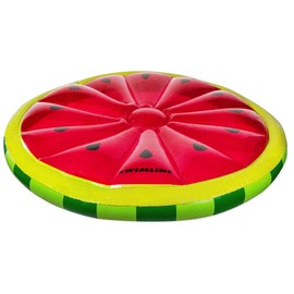 Swimline Watermelon Slice Floating Pool Island Red/Green 60'' Diameter