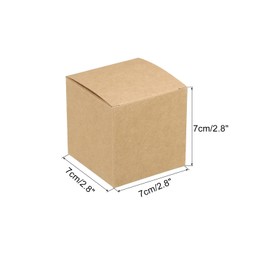 PATIKIL Paper Cardboard Boxes Paper Recycled Gift Corrugated Paper Box Brown 2.8 Inch x 2.8 Inch x 2.8 Inch for Party, Wedding, Gift Wrap Pack of 15