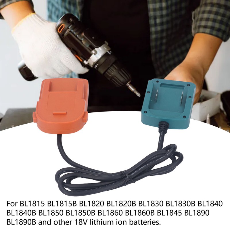 Battery Adapter Power Converter Tool ABS 1.5m 18V for BL1815