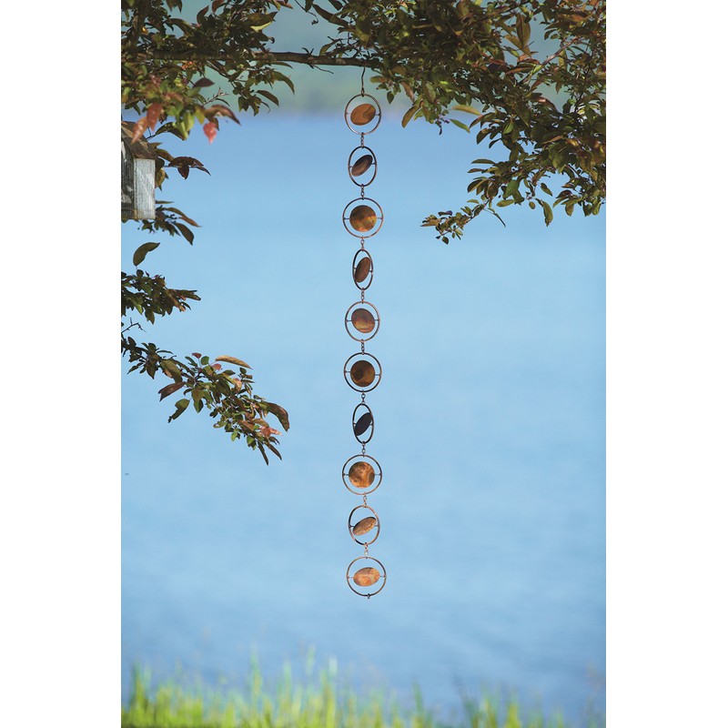 Ancient Graffiti Flamed Circles Hanging Ornament, 4 by 4 by