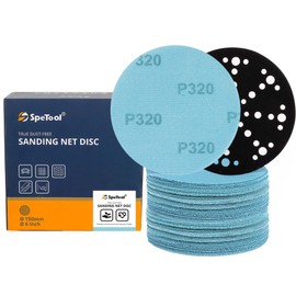 SpeTool 6 Inch 320 Grit Mesh Sandpaper, Anti-Blocking Ceramic Aluminum Oxide Sanding Discs 30 Pieces Set, Perfect for Wood, Drywall, Metal, and Epoxy Resin Projects