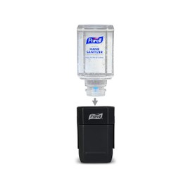 PURELL ES1 Hand Sanitizer Dispenser Starter Kit, Push-Style Dispenser with PURELL Advanced Hand Sanitizer Gel, 450 mL Refill (Pack of 1) - 4424-D6