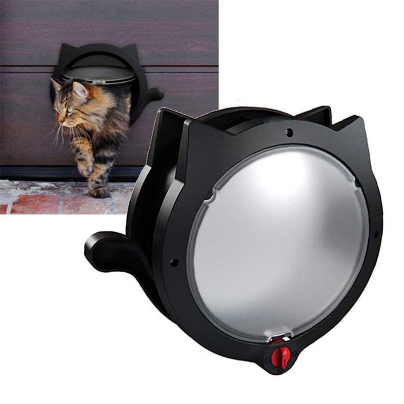 Cat Flap Door Magnetic 4 Locking Modes Safe Plastic Automatic