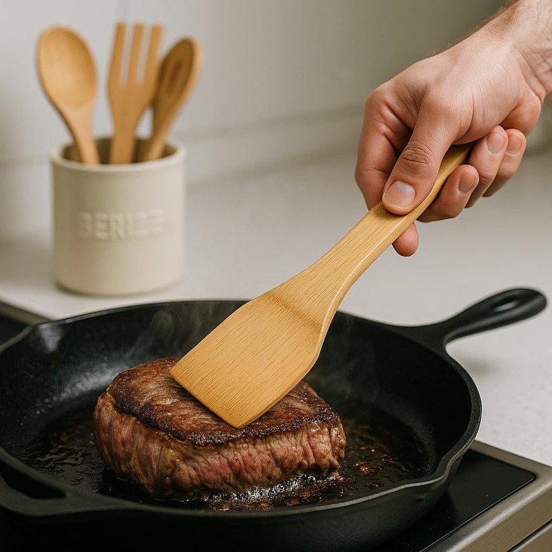 Berizza Bamboo Set of 4 Utensils Made of Bamboo Wood,